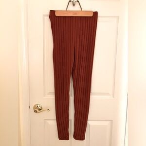NWOT Rust Colored Ribbed Pants